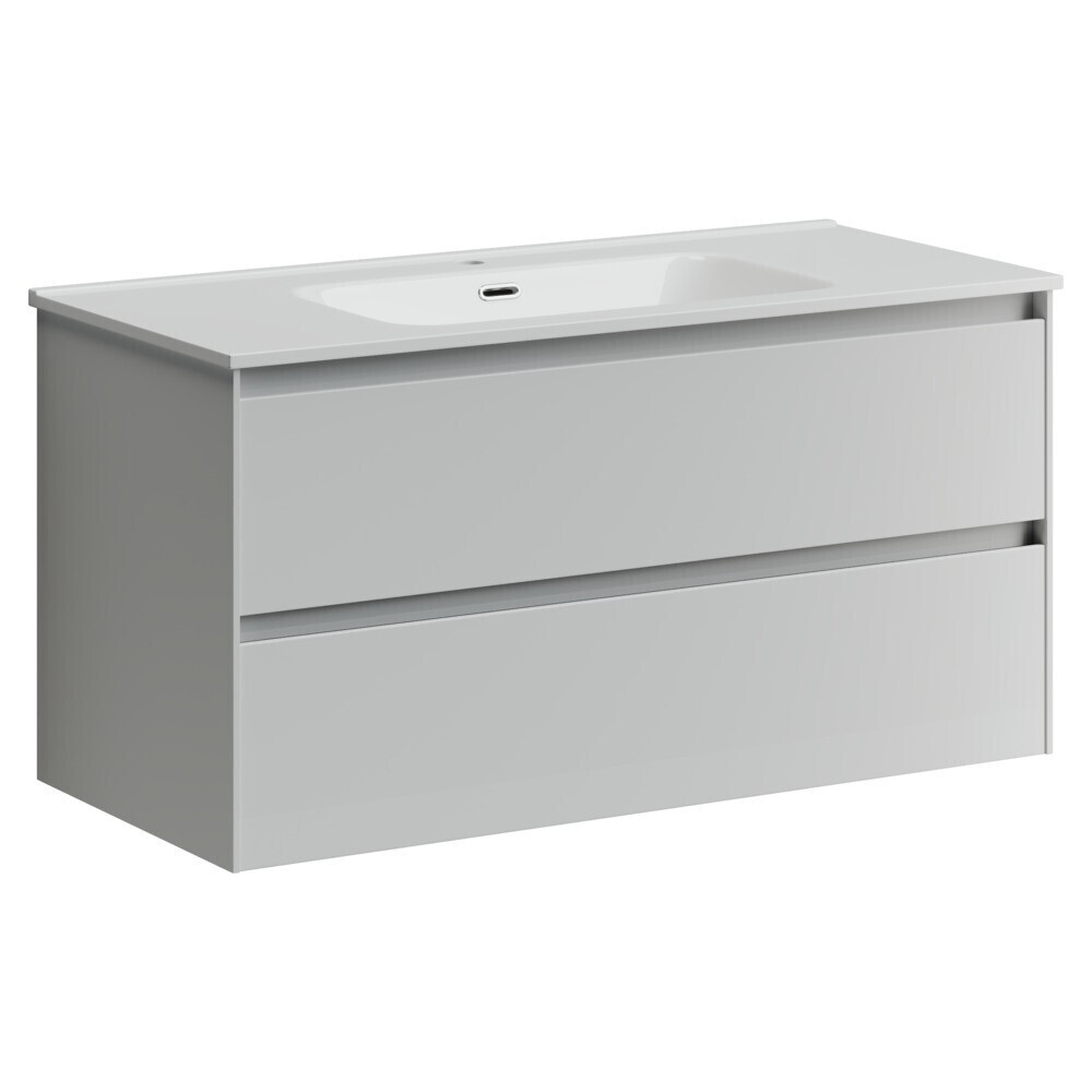 Тумба под раковину Sancos Cento 100 см подвесная белый глянец (CN100W)