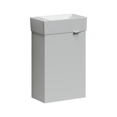 Тумба под раковину Sancos Mini 40 см подвесная левая белый глянец (MN35WL) - фото 1