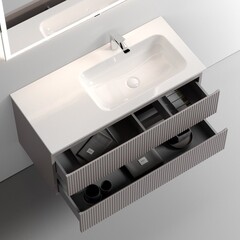 Тумба под раковину Sancos Snob T 100 см подвесная правая doha soft (SNT100RSM) - фото 5