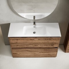 Тумба под раковину Sancos Libra 120 см подвесная дуб чарльстон (LB120-1ECH) - фото 3