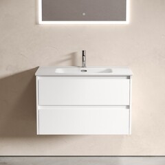 Тумба под раковину Sancos Libra 80 см подвесная белая (LB80W) - фото 5