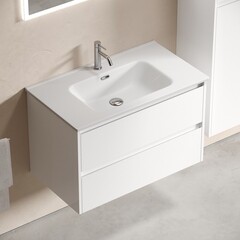 Тумба под раковину Sancos Libra 80 см подвесная белая (LB80W) - фото 6