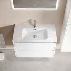 Тумба под раковину Sancos Libra 80 см подвесная белая (LB80W) - фото 4