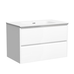 Тумба под раковину Sancos Libra 80 см подвесная белая (LB80W) - фото 1