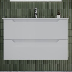 Тумба под раковину Sancos Norma 2.0 80 см подвесная белая (NR2.080W) - фото 5