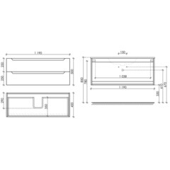 Тумба под раковину Sancos Norma 2.0 120 см подвесная белая (NR2.0120-1W) - фото 2