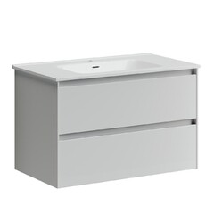 Тумба под раковину Sancos Cento 80 см подвесная белый глянец (CN80W) - фото 1