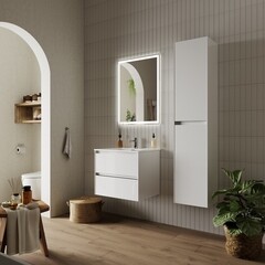 Тумба под раковину Sancos Cento 60 см подвесная белый глянец (CN60W) - фото 3