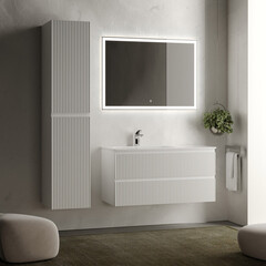 Тумба под раковину Sancos Snob R 100 см подвесная левая bianco (SNR100LW) - фото 6