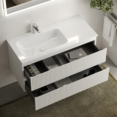 Тумба под раковину Sancos Snob R 100 см подвесная левая bianco (SNR100LW) - фото 7