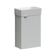 Тумба под раковину Sancos Mini 40 см подвесная правая белый глянец (MN35WR) - фото 1