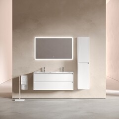 Тумба под раковину Sancos Libra 120 см подвесная белая (LB120-2W) - фото 8