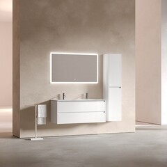 Тумба под раковину Sancos Libra 120 см подвесная белая (LB120-2W) - фото 7