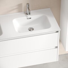 Тумба под раковину Sancos Libra 120 см подвесная белая (LB120-2W) - фото 4