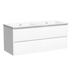 Тумба под раковину Sancos Libra 120 см подвесная белая (LB120-2W) - фото 1