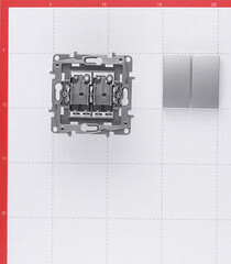 Переключатель Legrand Etika двухклавишный встраиваемый алюминий (672412) - фото 3