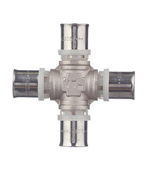 Крестовина VALTEC (VTm.241.N.202020) 20(пресс) х 20(пресс) х 20(пресс) х 20(пресс) - фото 2