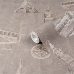 Изображение товара Обои компакт-винил на флизелиновой основе Palitra Life Travel Wall PL72406-45 (1,06х10,05 м)