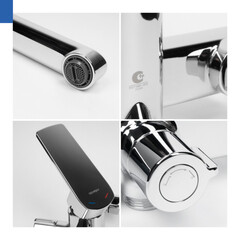 Смеситель для ванны Milardo Poli хром однорычажный с длинным изливом с лейкой (POLSB00M10) - фото 6