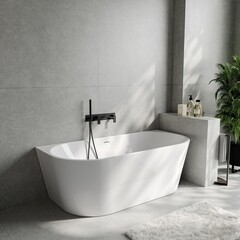 Ванна акриловая Abber 140х70 см с ножками (AB9503-1.4) - фото 3