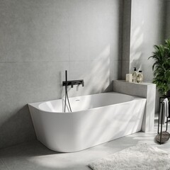 Ванна акриловая Abber 140х70 см правая с ножками (AB9502-1.4 R) - фото 3