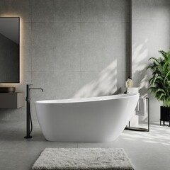 Ванна акриловая Abber 170х71 см отдельностоящая с ножками (AB9501) - фото 2