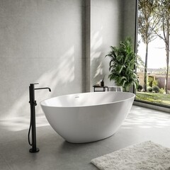 Ванна акриловая Abber 165х90 см отдельностоящая с ножками (AB9249-1.6) - фото 7