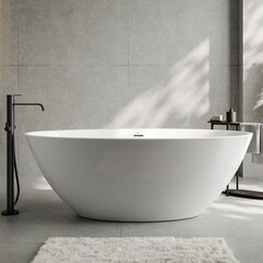 Ванна акриловая Abber 165х90 см отдельностоящая с ножками (AB9249-1.6) - фото 6