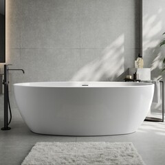 Ванна акриловая Abber 186х88,5 см отдельностоящая с ножками (AB9504) - фото 4