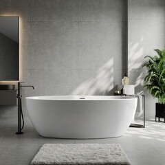 Ванна акриловая Abber 186х88,5 см отдельностоящая с ножками (AB9504) - фото 3