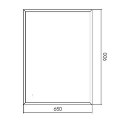 Зеркало с подсветкой прямоугольное 90х65 см в раме черной бесконтактный сенсор с диммером Abber See (AG6110SC-0.65) - фото 2