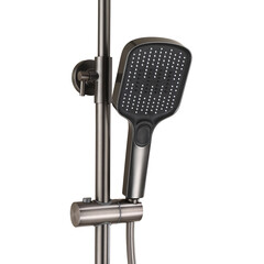 Душевая система Tokito Rain с верхним душем с лейкой с изливом сталь (TOK-RAI-1022GM) - фото 19