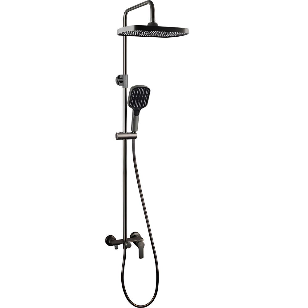 

Душевая система Tokito Rain с верхним душем с лейкой со смесителем сталь (TOK-RAI-1022GM)