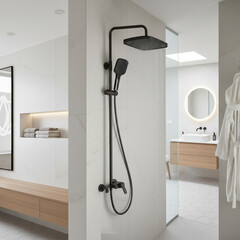 Душевая система Tokito Rain с верхним душем с лейкой с изливом сталь (TOK-RAI-1022GM) - фото 14