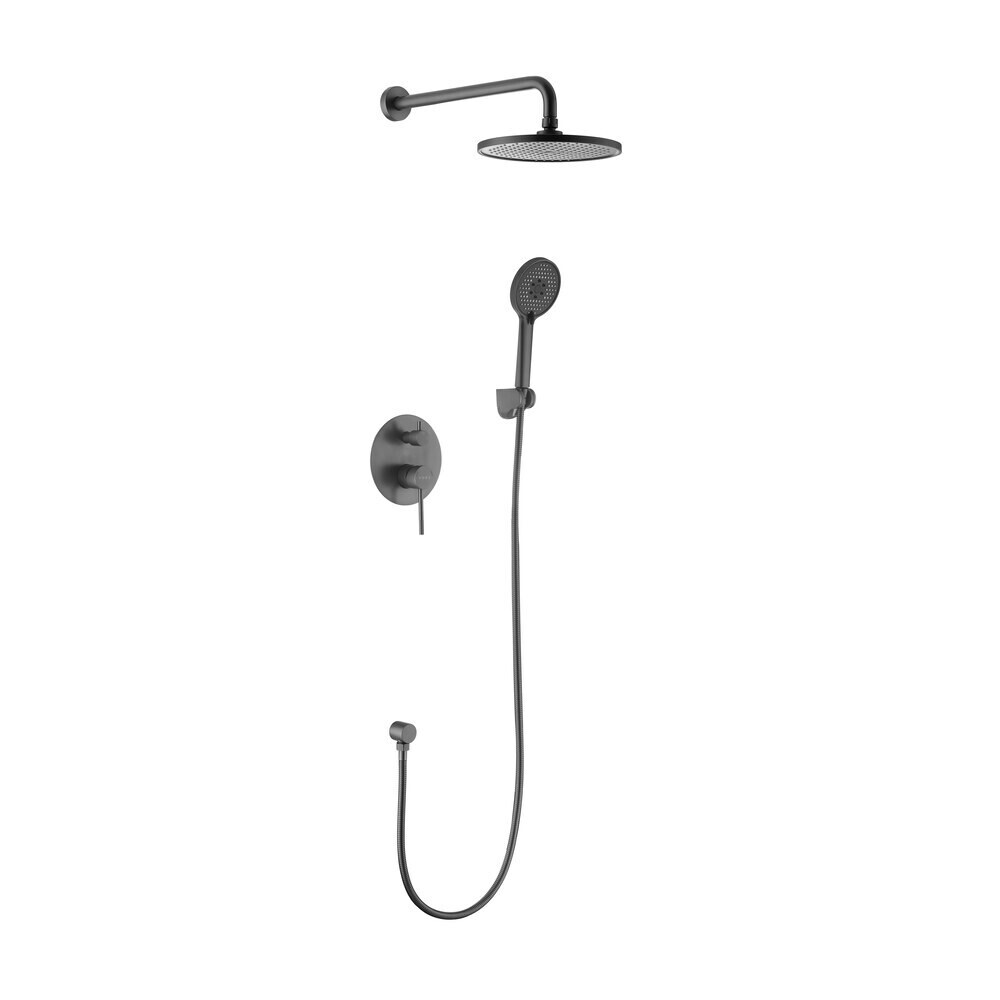 

Душевая система Voda Vessel встраиваемая с верхним душем с лейкой со смесителем графит (VSLGM Set_3in1)