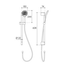 Смеситель для душа без излива Aqueduto Geometrico золото с лейкой однорычажный (GEO2B10050) - фото 3