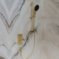 Душевая система Aqueduto Aceno встраиваемая с верхним душем с лейкой золото (ACE4B10050) - фото 3