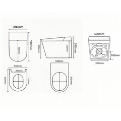 Комплект инсталляции Abber с электронным унитазом-биде Bequem и сиденьем микролифт (AC1120S-AC0101P2) - фото 4