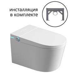 Комплект инсталляции Abber с электронным унитазом-биде Bequem и сиденьем микролифт (AC1123SR-AC0101P2) - фото 11