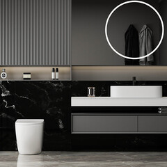 Унитаз напольный приставной Abber Bequem с горизонтальным выпуском с сиденьем дюропласт микролифт (AC1111T) - фото 9