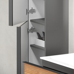 Пенал Sancos Delta 35 см подвесной дуб красный/графит - фото 7