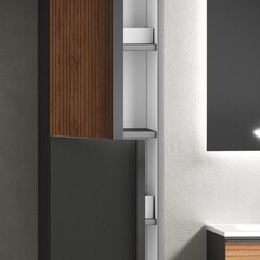 Пенал Sancos Delta 35 см подвесной дуб красный/графит - фото 6