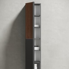 Пенал Sancos Delta 35 см подвесной дуб красный/графит - фото 4