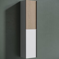 Пенал Sancos Delta 35 см подвесной дуб светлый/белый - фото 3