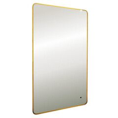 Зеркало с подсветкой прямоугольное 60х100 см в раме золотой бесконтактный сенсор Abber See (AG6112SCG) - фото 1