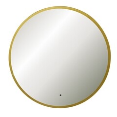 Изображение товара Зеркало с подсветкой круглое 77 см в раме золотой бесконтактный сенсор Abber Mond (AG6204SCG-0.77)
