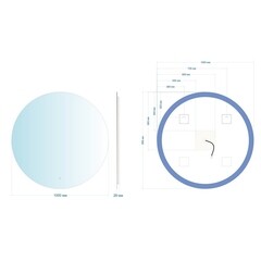 Зеркало с подсветкой круглое 100 см с сенсорным включением Abber Mond (AG6203SL-1.0) - фото 4