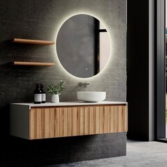 Зеркало с подсветкой круглое 100 см с сенсорным включением Abber Mond (AG6203SL-1.0) - фото 2