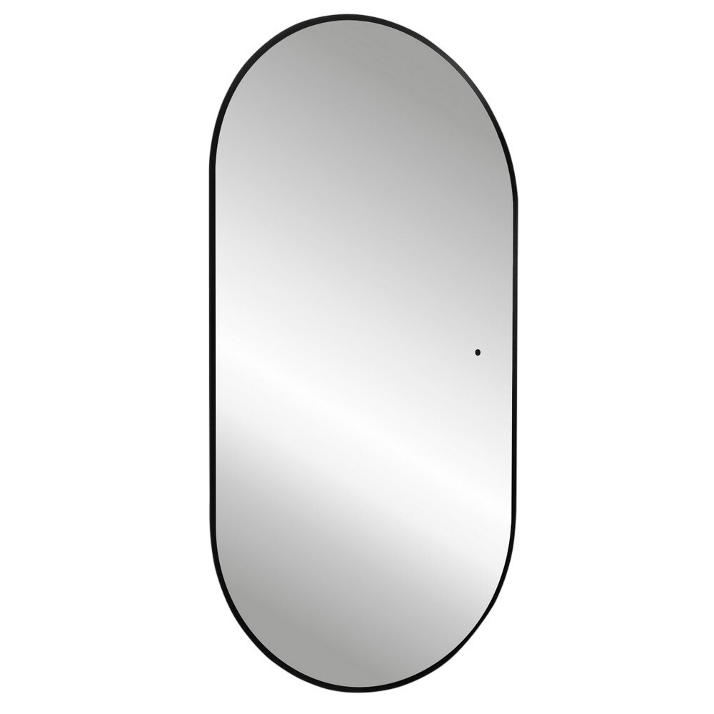 

Зеркало с подсветкой овальное 55х105 см в раме черной бесконтактный сенсор Abber Kontur (AG6302SCB), Черный