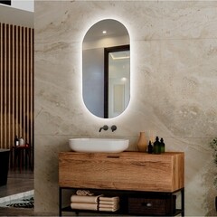 Зеркало с подсветкой овальное 55х105 см с сенсорным включением Abber Kontur (AG6302S) - фото 3